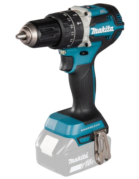 Trapano avvitatore a percussione DHP484 Makita 18V, 65Nm (senza batterie, senza valigetta)