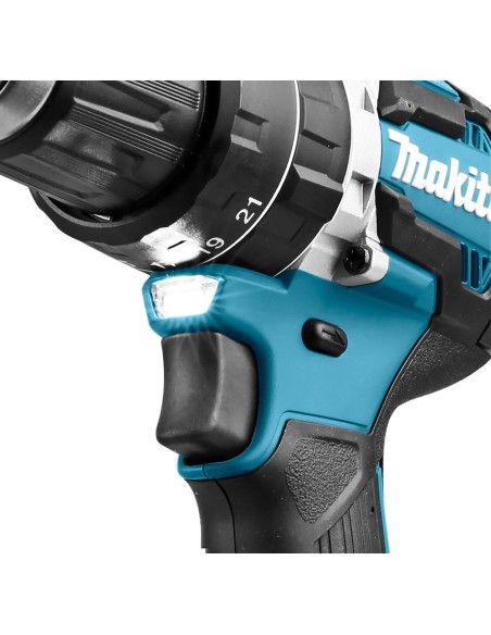 Trapano avvitatore a percussione DHP484 Makita 18V, 65Nm (senza batterie, senza valigetta)