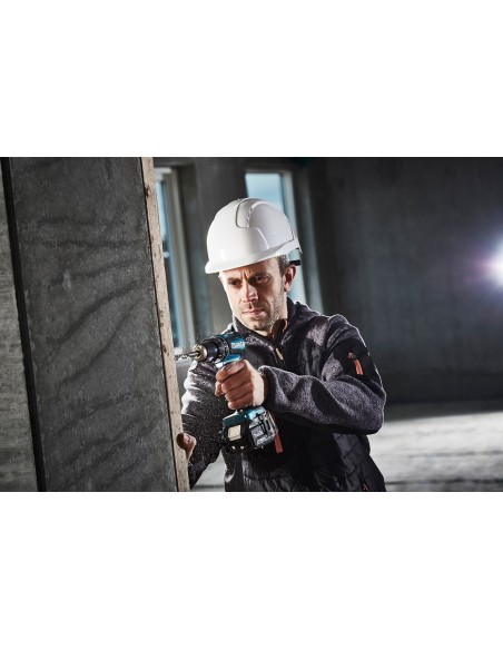 Avvitatore a percussione DHP485RTJ Makita 18V, 60Nm completo di 2 batterie BL1830B (18V 3.0Ah) + caricabatterie