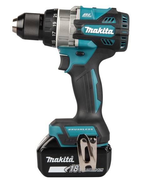 Trapano avvitatore con percussione DHP492RTJ Makita, 141Nm, Brushless (completo di 2 batterie 18V 5.0Ah)