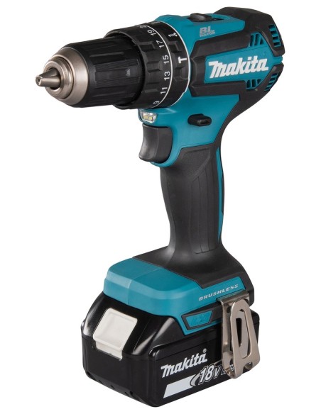 Kit Makita: DHP485 (avv. percussione 60Nm) + DTD153 (avv. impulsi 170Nm) + 3 batterie BL1830B (18V 3Ah) + caricabatterie        