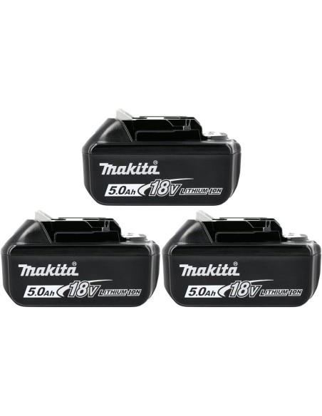 Combo kit Makita: DHP486 avvitatore a percussione 130Nm + DGA513 smerigliatrice angolare + 3 batterie (18V 5.0Ah) + caricabatter