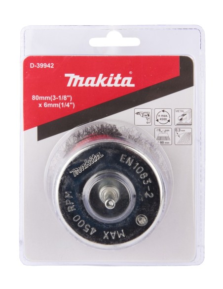 Spazzola metallica 1/4'', 80x6mmD-39942