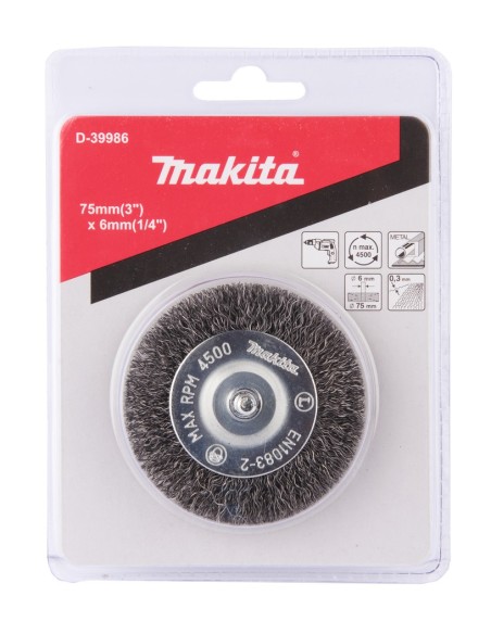 Spazzola a disco 75mmx6mm Makita D-39986