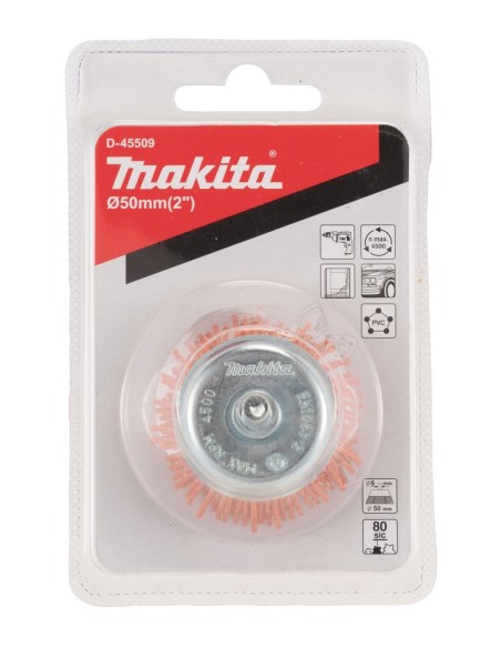Spazzola a Tazza d.50mm   Gr.80 - Att.d. 6mm   Makita  Acc.
