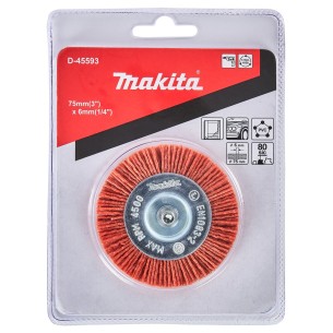 Spazzola a Tazza d.75mm  Gr.80 - Att. 6mm  Makita    Acc. 2