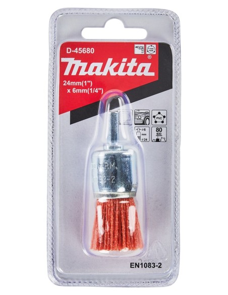 Spazzola a pennello d.24mm  Gr.80 - Att. d.6mm  Makita   Acc.